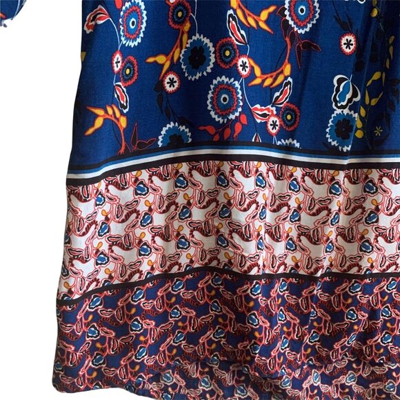 Weekend by Suzanne Betro Floral Print Boho Rayon Tunic XL - Picture 6 of 7